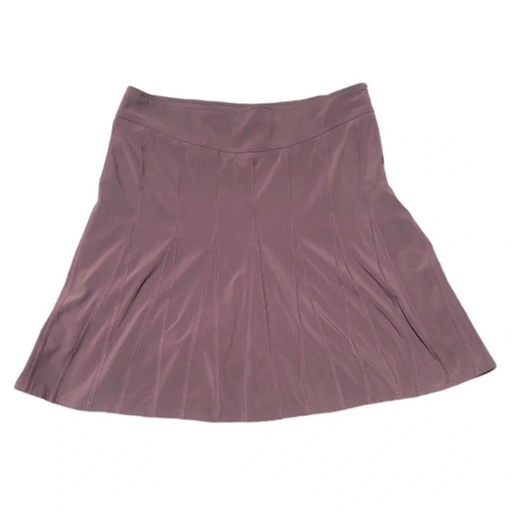 Athleta Womens Stretch Knee Length Athletic Wear About Pleated Skirt Brown 12T